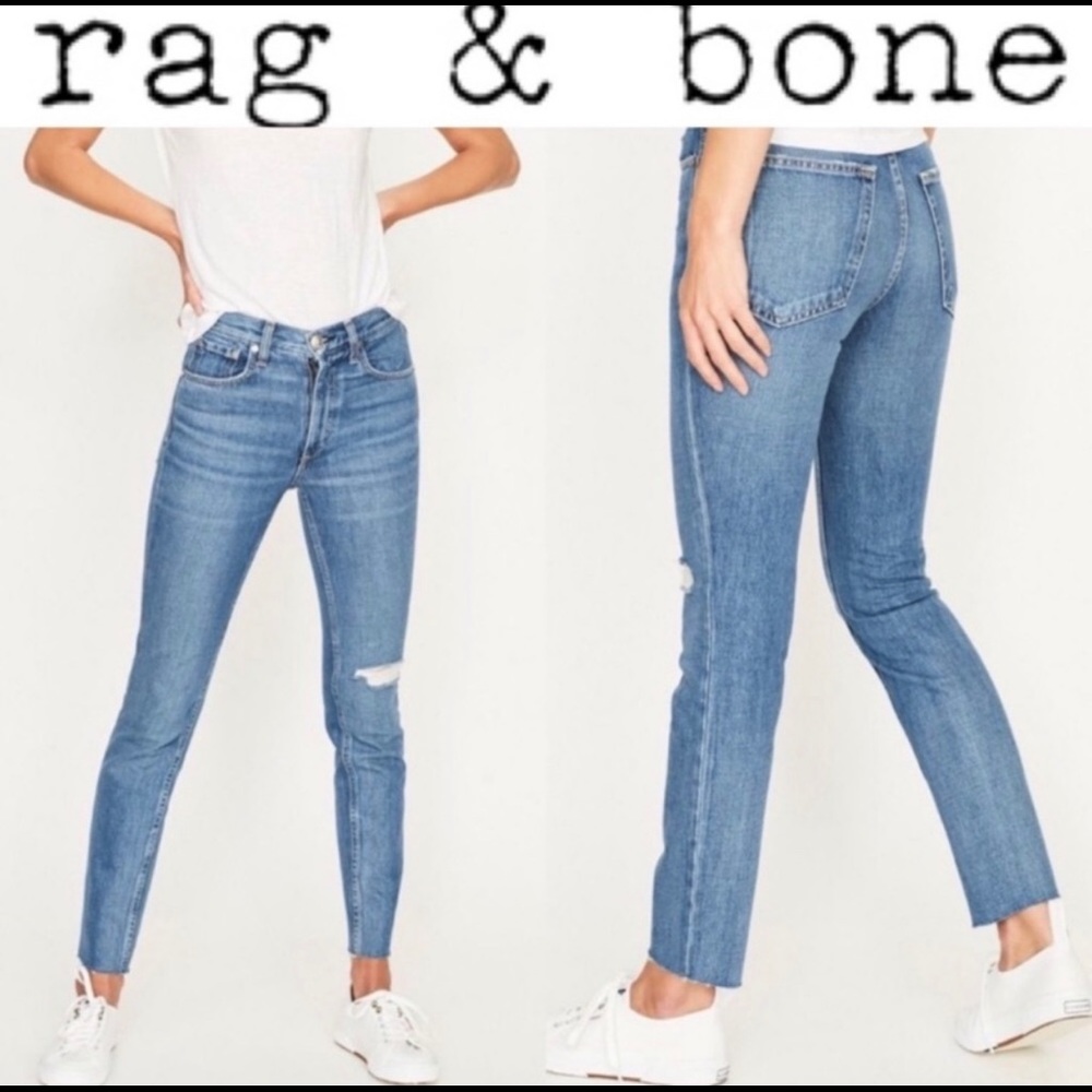 Rag & Bone High Rise Ankle Skinny Jeans “Pamela”
